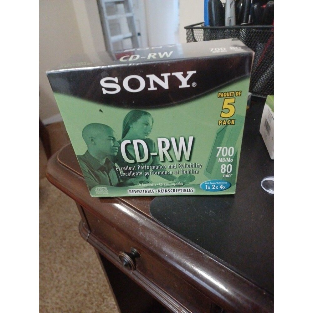 Sony CD-RW 700 MB/Mo 80 min Brand new 5 Pack Rewriteable